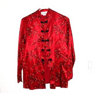 Erena Red Floral Top Women's Small